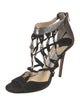 Jimmy Choo Suede Beaded Accents T-Strap Pumps