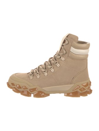 Jimmy Choo Suede Colorblock Pattern Hiking Boots