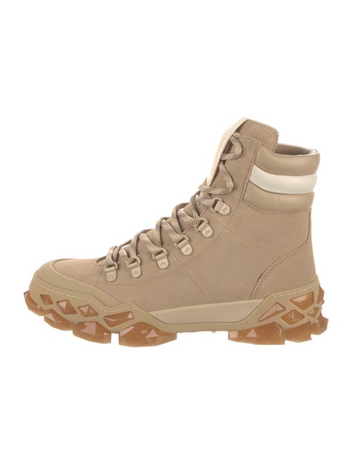 Jimmy Choo Suede Colorblock Pattern Hiking Boots