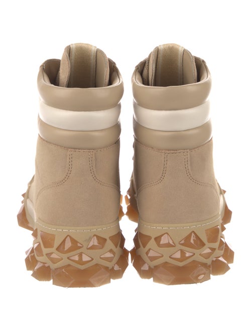 Jimmy Choo Suede Colorblock Pattern Hiking Boots