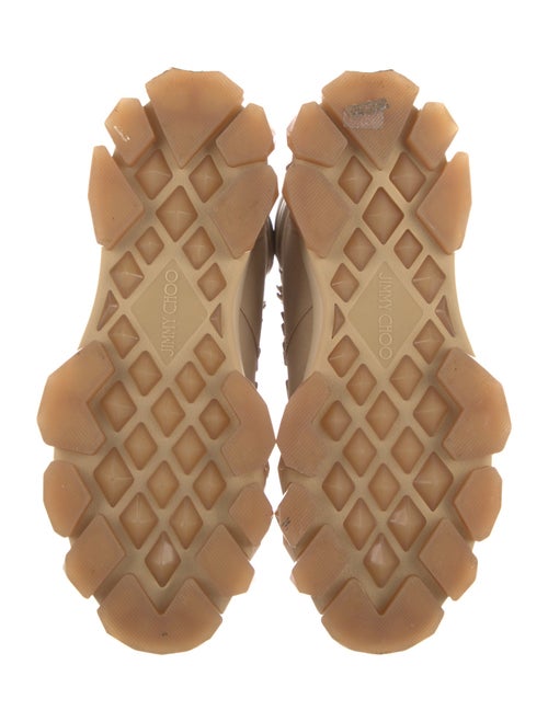 Jimmy Choo Suede Colorblock Pattern Hiking Boots