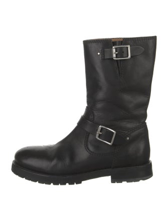 Jimmy Choo Leather Moto Boots