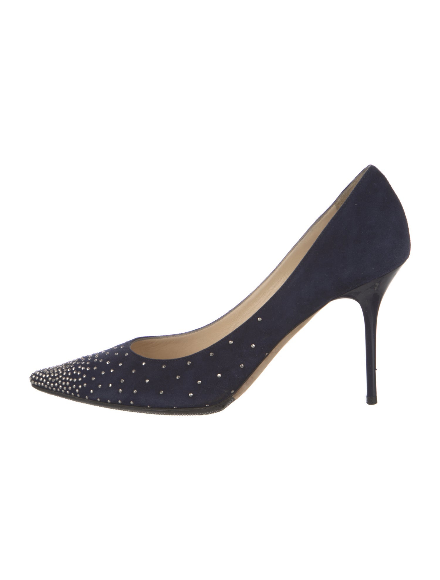 Jimmy Choo Suede Studded Accents Pumps