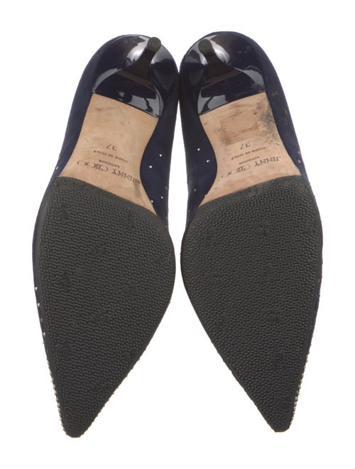 Jimmy Choo Suede Studded Accents Pumps
