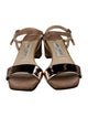 Jimmy Choo Leather Animal Print Slingback Sandals