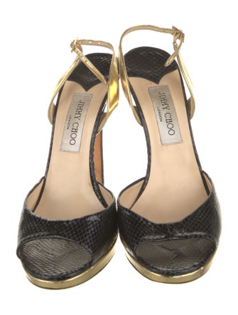 Jimmy Choo Snakeskin Slingback Sandals