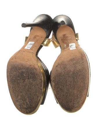 Jimmy Choo Snakeskin Slingback Sandals