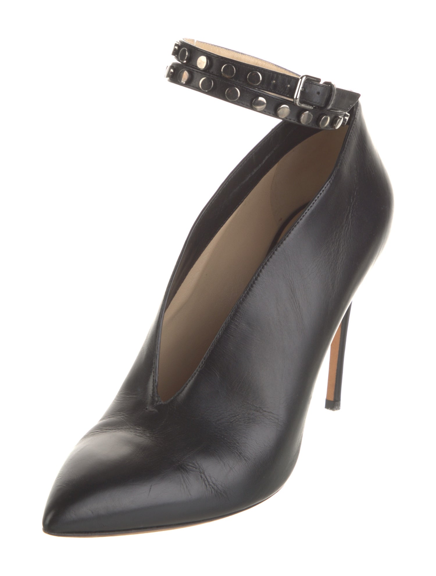 Jimmy Choo Leather Studded Accents Pumps