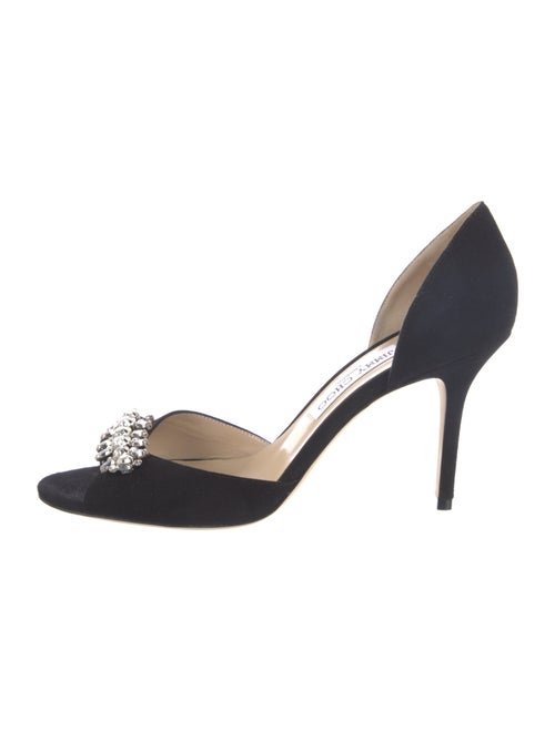 Jimmy Choo Suede Crystal Embellishments Sandals