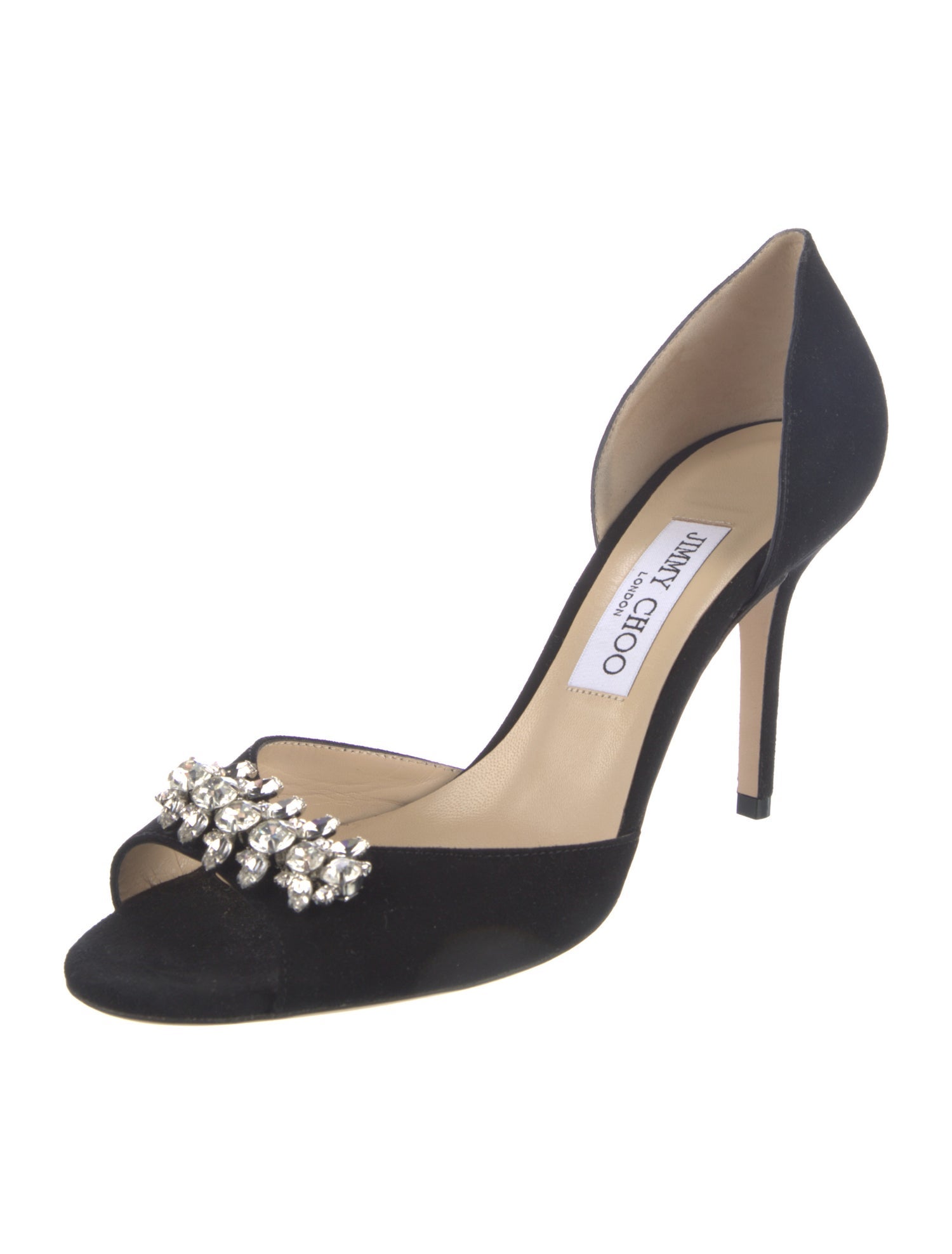 Jimmy Choo Suede Crystal Embellishments Sandals