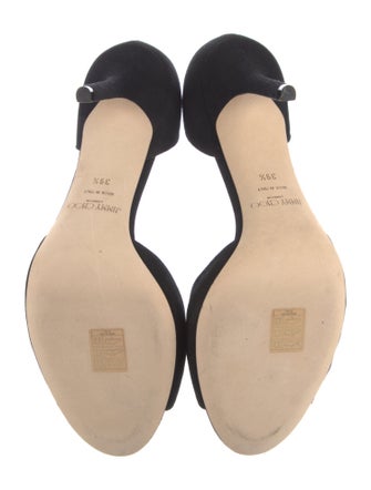 Jimmy Choo Suede Crystal Embellishments Sandals