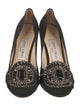 Jimmy Choo Satin Crystal Embellishments Pumps