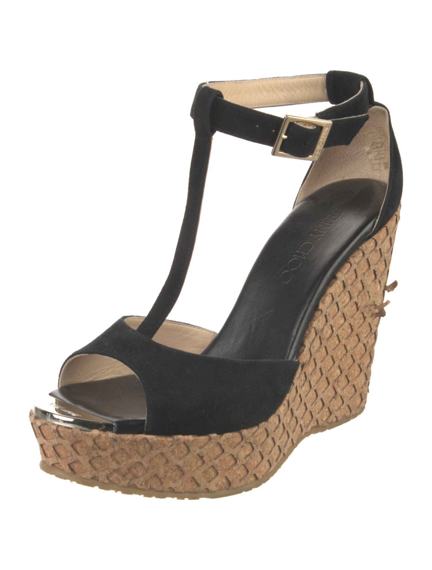 Jimmy Choo Suede T-Strap Sandals