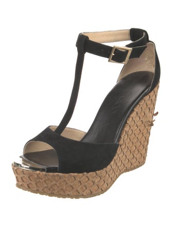 Jimmy Choo Suede T-Strap Sandals