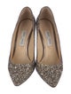 Jimmy Choo Leather Glitter Accents Pumps