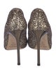 Jimmy Choo Leather Glitter Accents Pumps