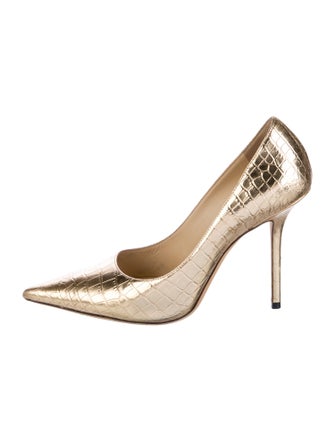 Jimmy Choo Embossed Leather Pumps