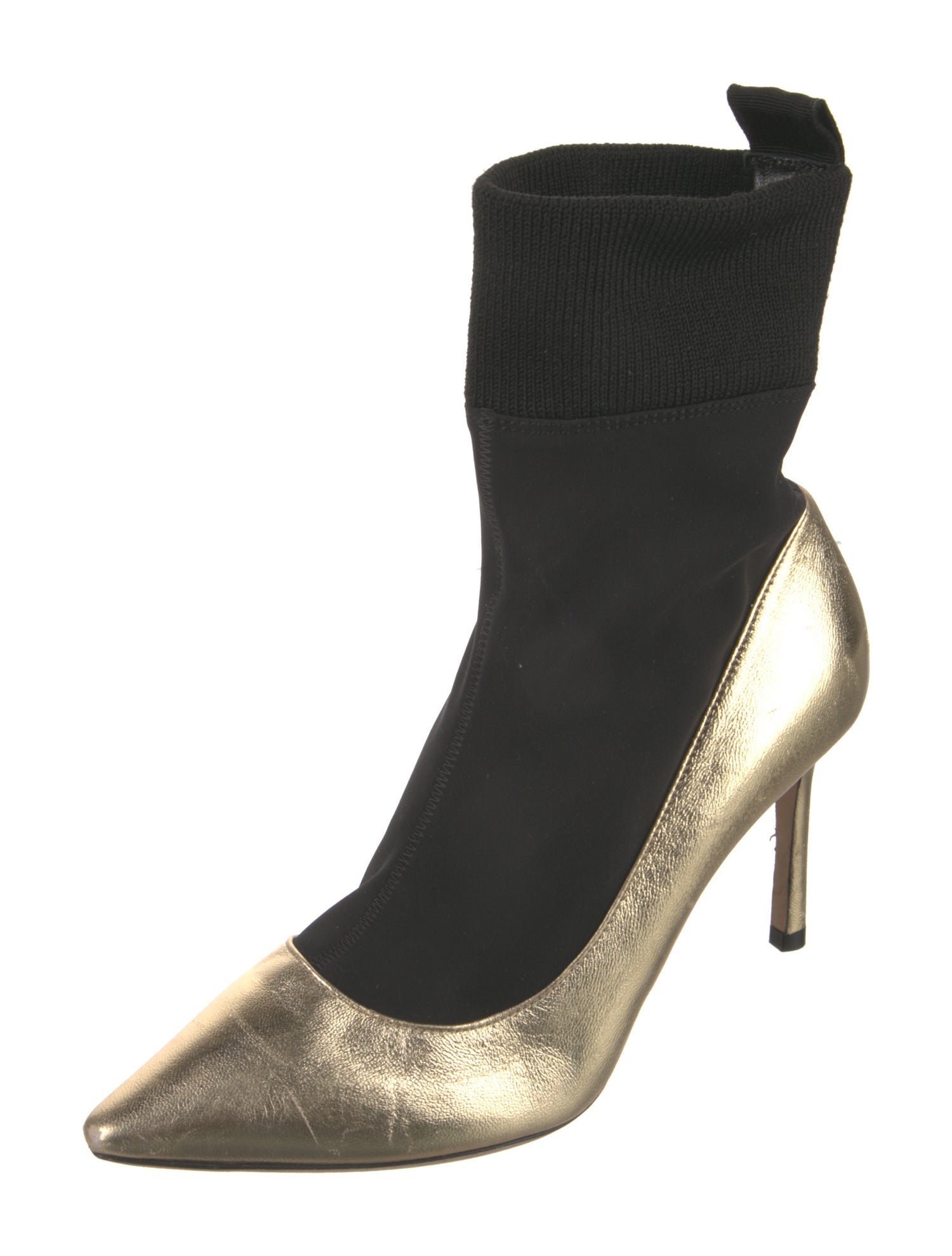 Jimmy Choo Leather Colorblock Pattern D'Orsay Pumps