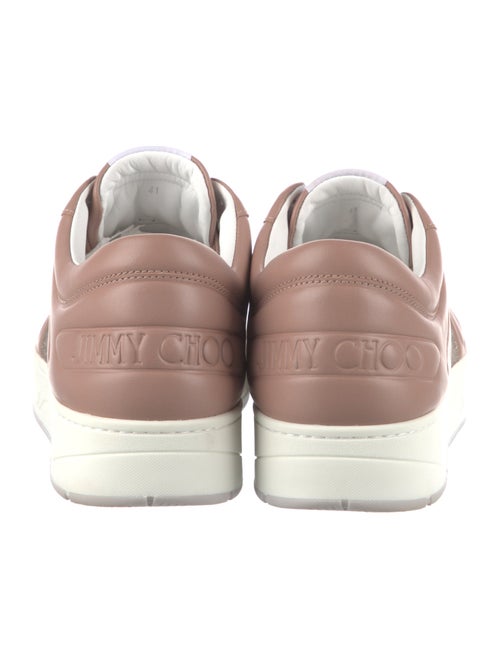 Jimmy Choo Leather Glitter Accents Sneakers