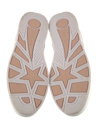 Jimmy Choo Leather Glitter Accents Sneakers