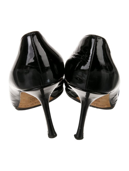 Jimmy Choo Patent Leather Cutout Accent Pumps