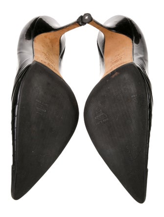 Jimmy Choo Patent Leather Cutout Accent Pumps