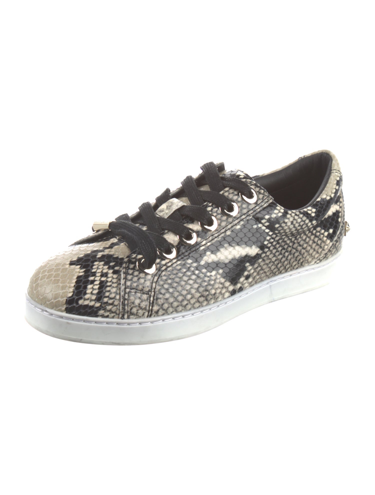 Jimmy Choo Leather Animal Print Sneakers