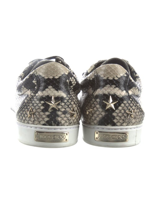 Jimmy Choo Leather Animal Print Sneakers