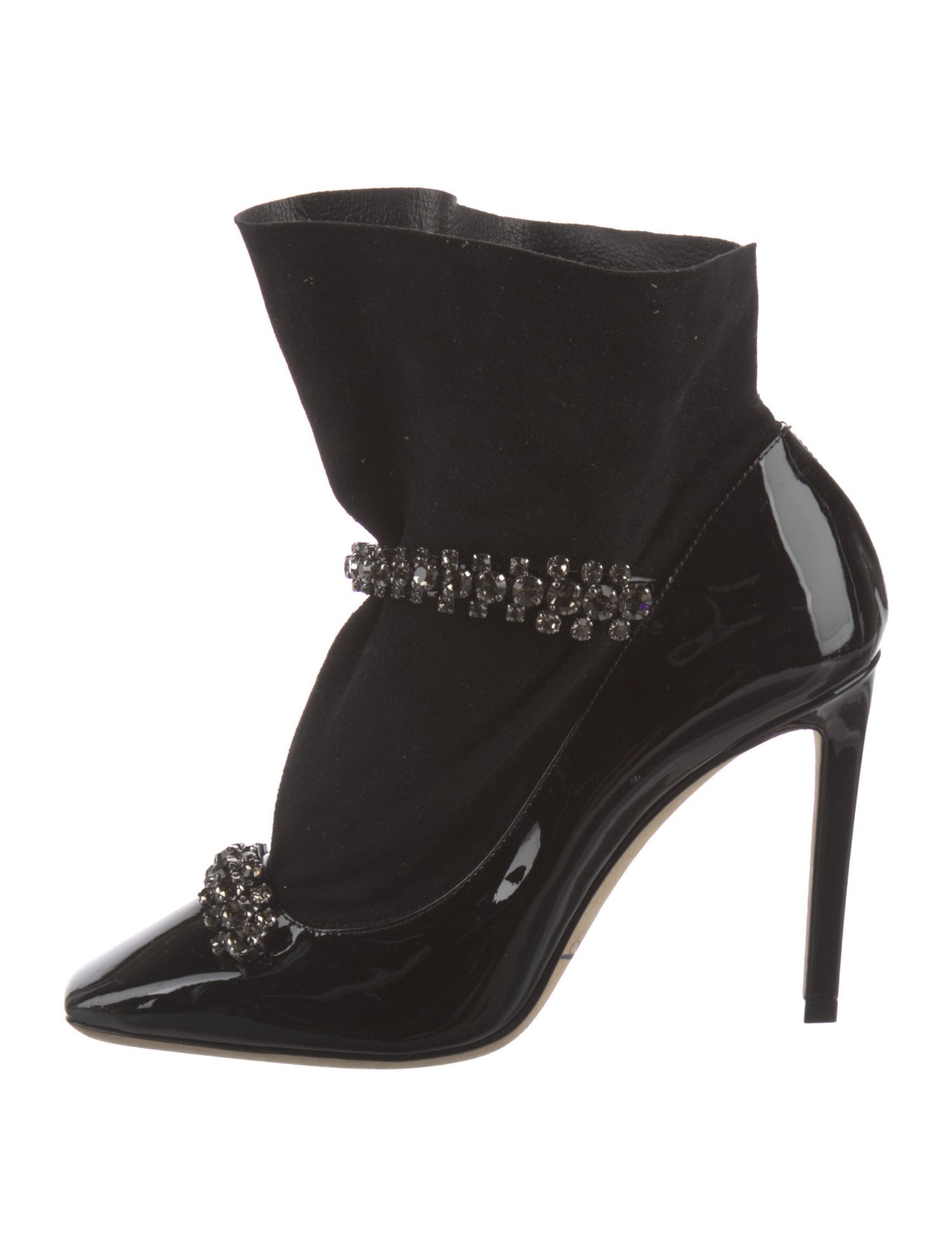 Jimmy Choo Patent Leather Crystal Embellishments Pumps