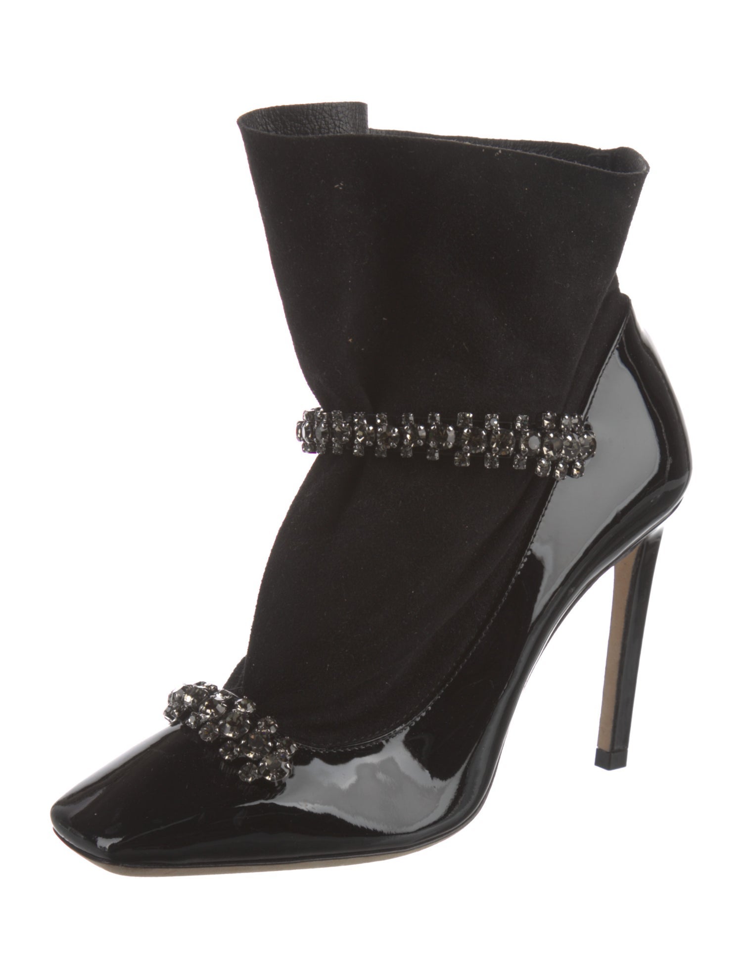 Jimmy Choo Patent Leather Crystal Embellishments Pumps