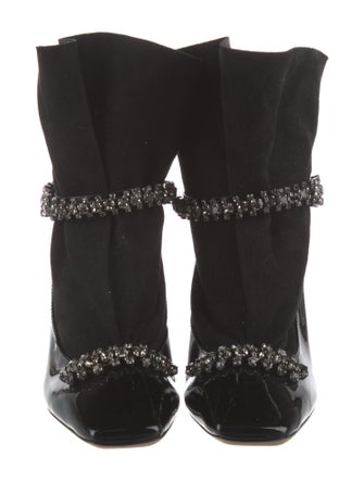 Jimmy Choo Patent Leather Crystal Embellishments Pumps