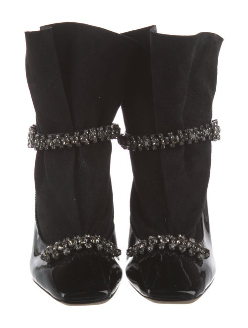 Jimmy Choo Patent Leather Crystal Embellishments Pumps