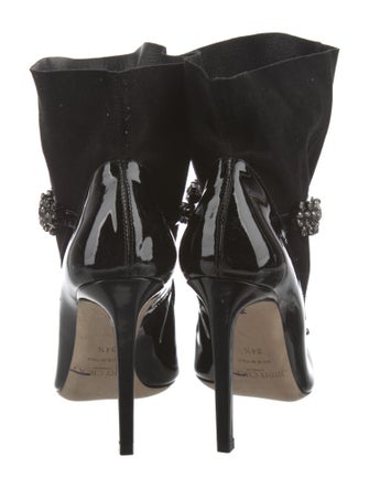 Jimmy Choo Patent Leather Crystal Embellishments Pumps