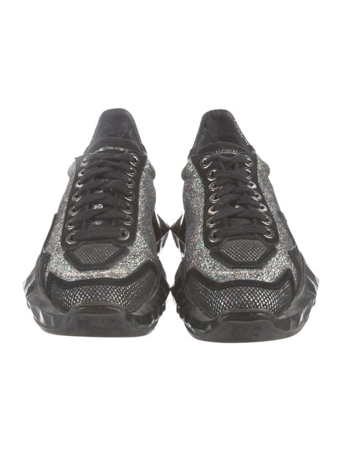 Jimmy Choo Glitter Mesh Accents Sneakers