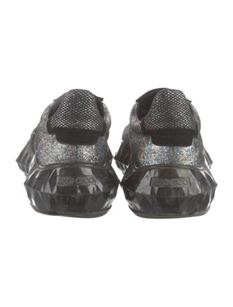 Jimmy Choo Glitter Mesh Accents Sneakers