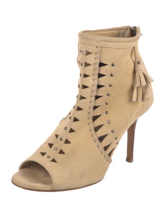 Jimmy Choo Suede Lasercut Accents Pumps