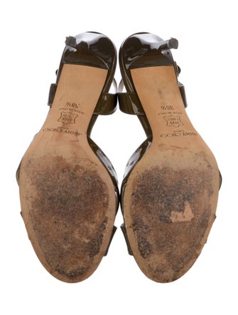 Jimmy Choo Patent Leather Cutout Accent Slingback Pumps