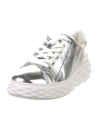 Jimmy Choo Leather Colorblock Pattern Sneakers