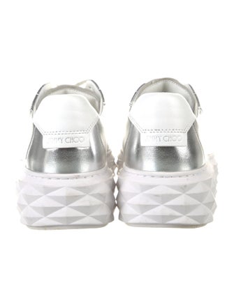 Jimmy Choo Leather Colorblock Pattern Sneakers