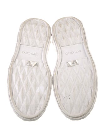 Jimmy Choo Leather Colorblock Pattern Sneakers