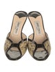 Jimmy Choo Snakeskin Animal Print Slides