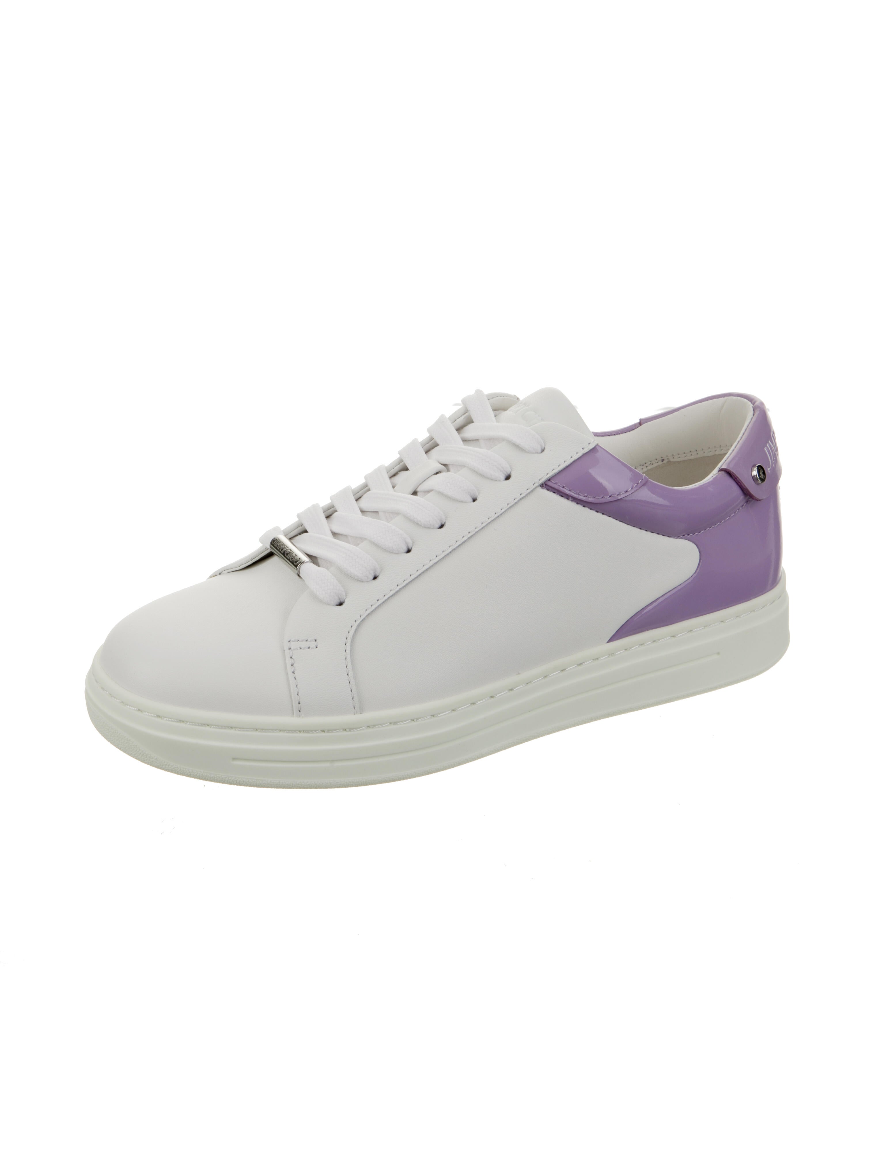 Jimmy Choo Leather Colorblock Pattern Sneakers