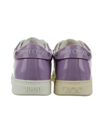 Jimmy Choo Leather Colorblock Pattern Sneakers