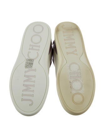 Jimmy Choo Leather Colorblock Pattern Sneakers