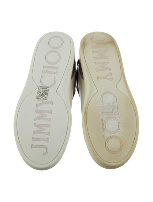 Jimmy Choo Leather Colorblock Pattern Sneakers