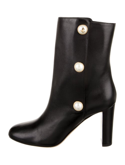 Jimmy Choo Leather Studded Accents Boots