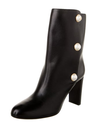 Jimmy Choo Leather Studded Accents Boots