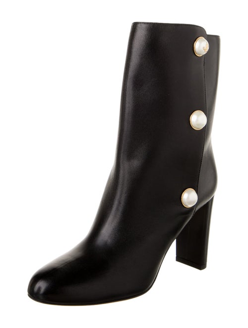 Jimmy Choo Leather Studded Accents Boots