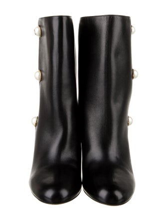 Jimmy Choo Leather Studded Accents Boots