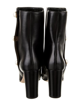 Jimmy Choo Leather Studded Accents Boots